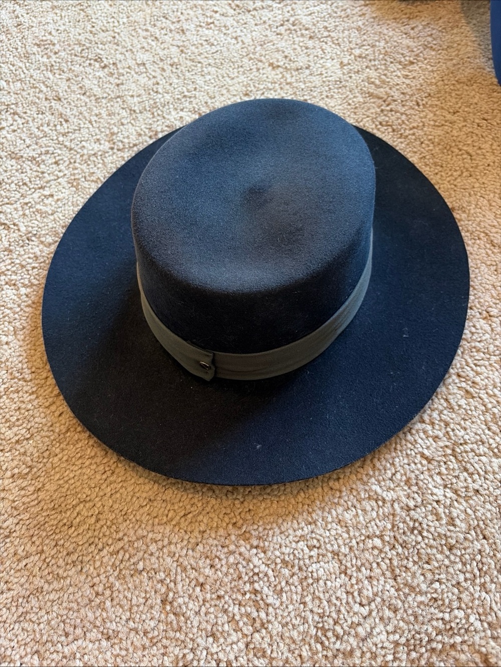 Anine  Bing- Janessa Leone Blue 100% Wool Fedora Hat Small